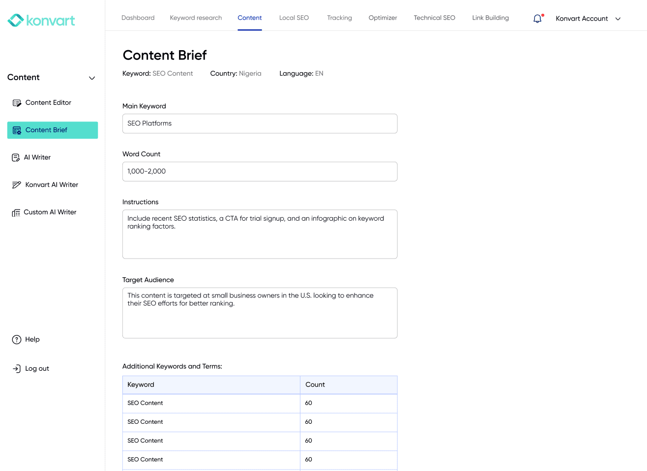 Content Brief Generator