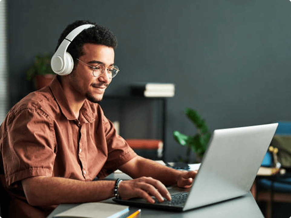 Man with headset illustration