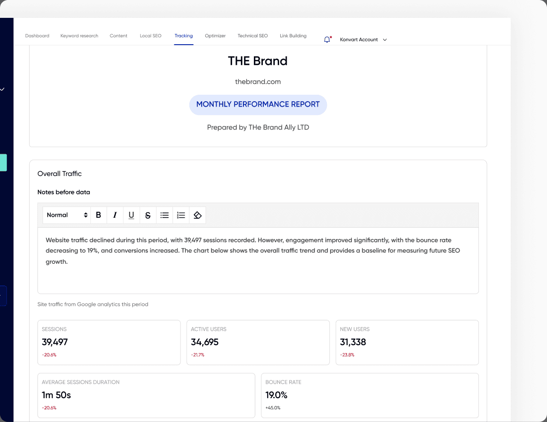 Customizable data inputs report UI